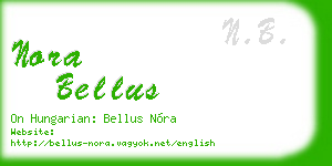 nora bellus business card